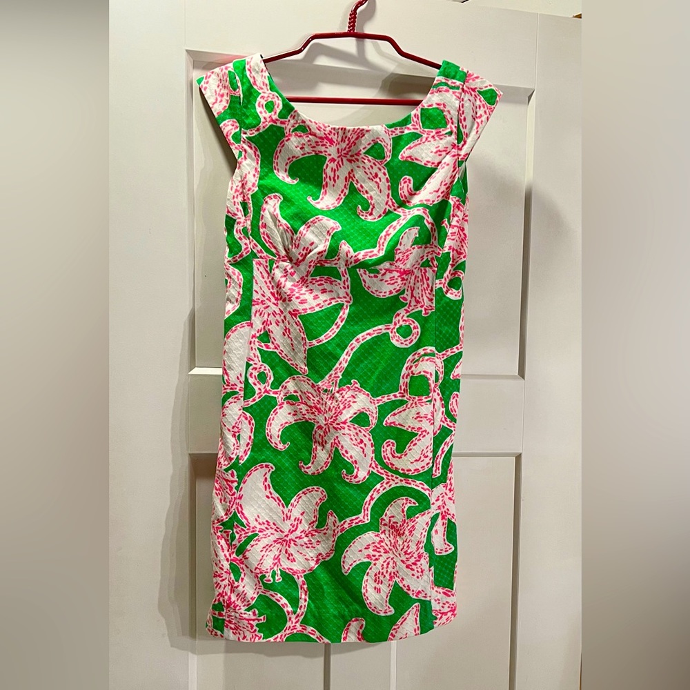 Lily Pulitzer size 2 dress Allura Dress Green Pink Twinkle